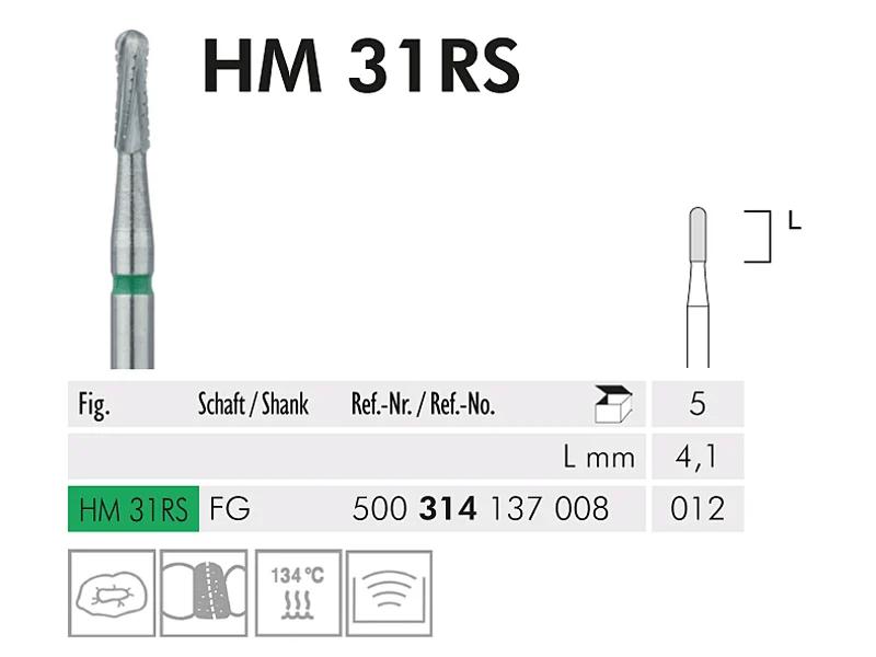 HM 31 RS FG 012 fraise en carbure de tungstène