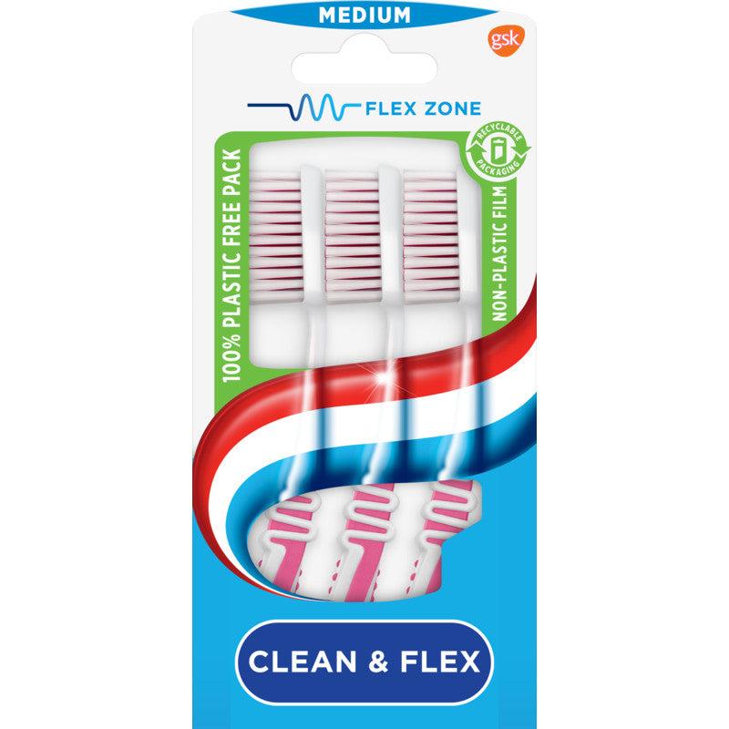 Aquafresh brosse à dents Clean & Flex medium (3 pcs)