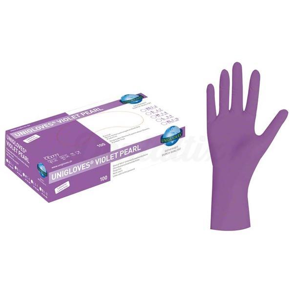 VIOLET PERLE : Gants en nitrile violet (100 pièces)