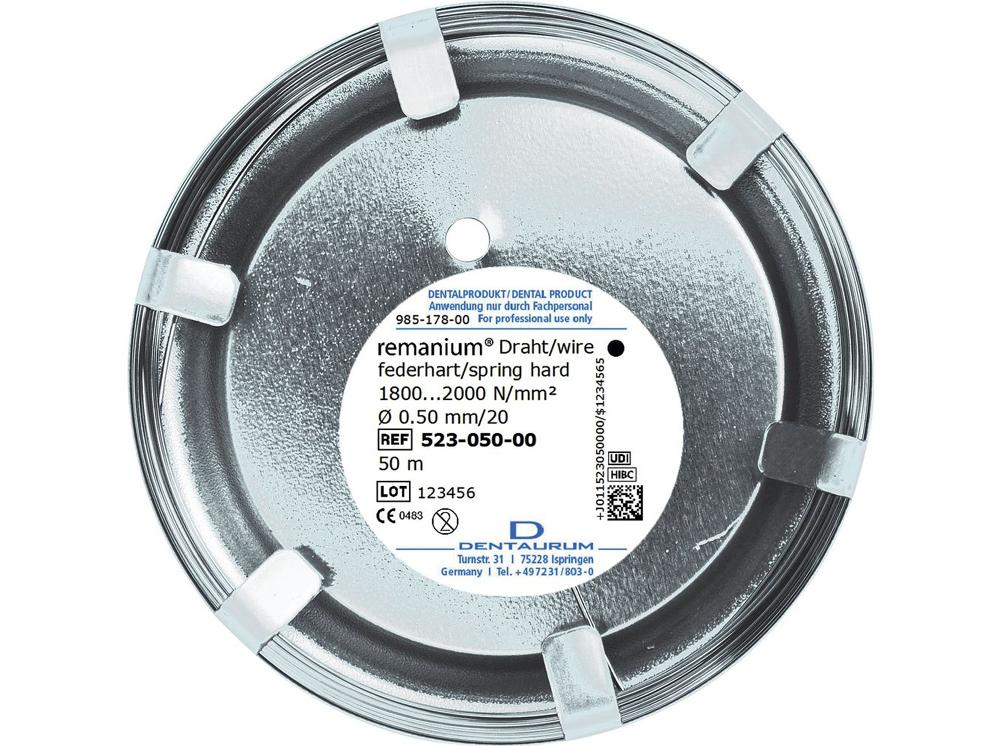 remanium® laboratoriumrol, rond 0,50 mm / 20, spring-hard