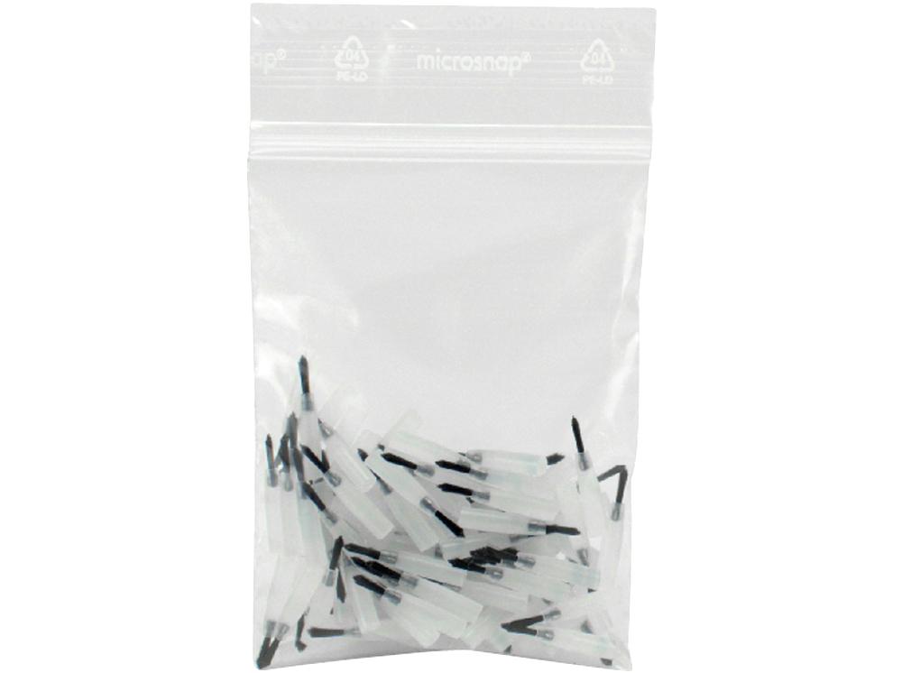 Embouts de pinceau transpa/noir étroit 100p.