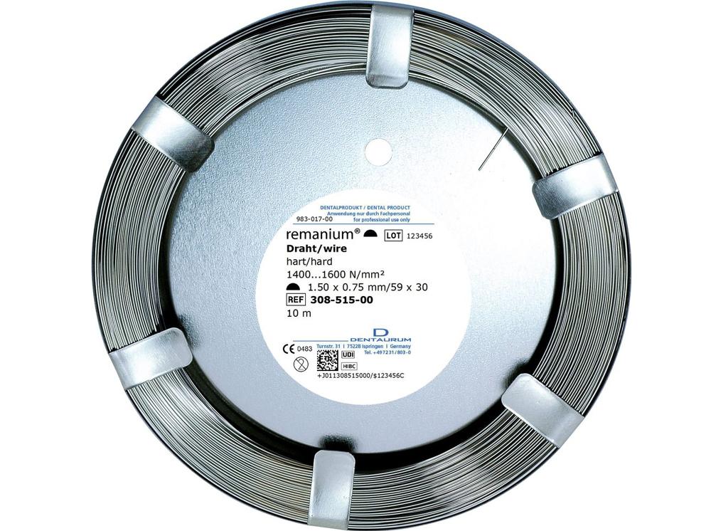 remanium® rolgaas, halfrond 1,50 mm x 0,75 mm / 59 x 30, hard