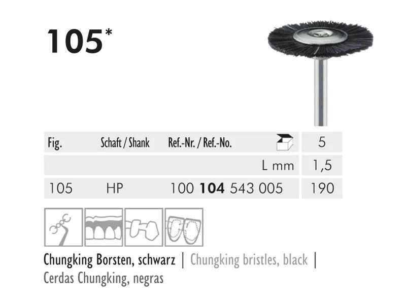 105 HP 190 brosse à polir (chungking bristles, black)