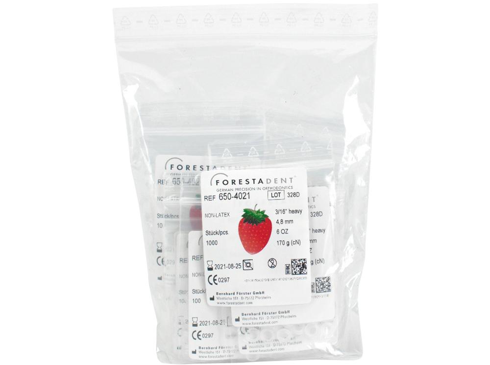 Anneaux Non-Latex Fraise 1000p.