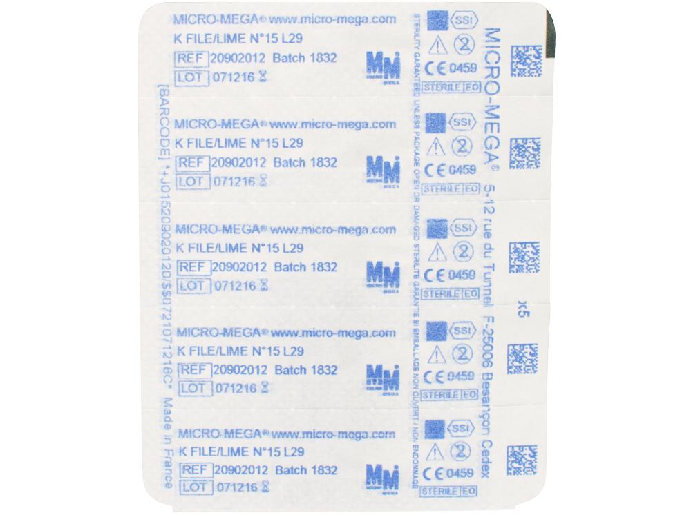 K-files steriel N15 31mm 6st