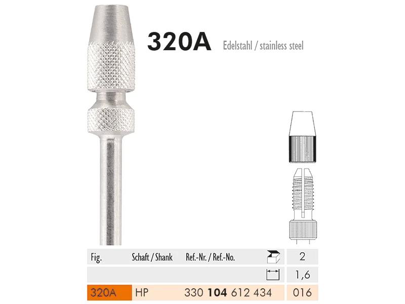 320 A HP 016 adapter for FG-instruments 1,6 mm