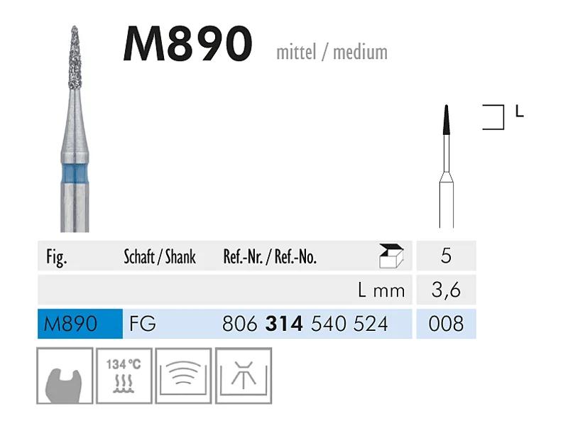 M 890 FG 008 micro instrument diamanté