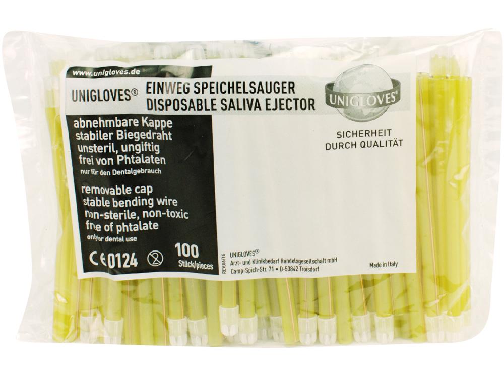Tétines salivaires bouchon jaune 100pcs