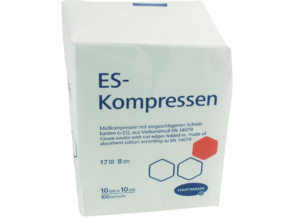 Compresse ES 10x10cm non stérile 8f 100pc