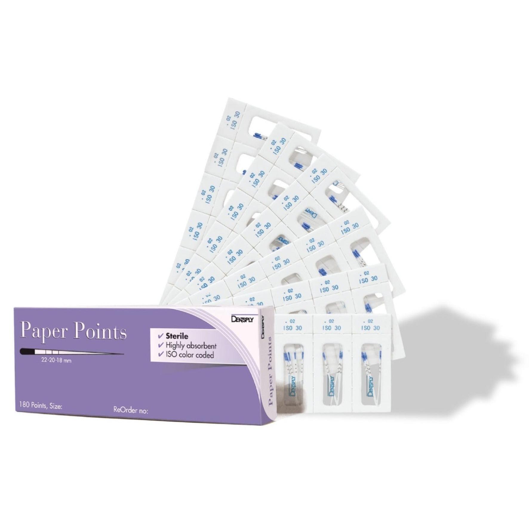 Pointes papier Colour Coded A022T stériles ISO 015-100 (180 pcs)