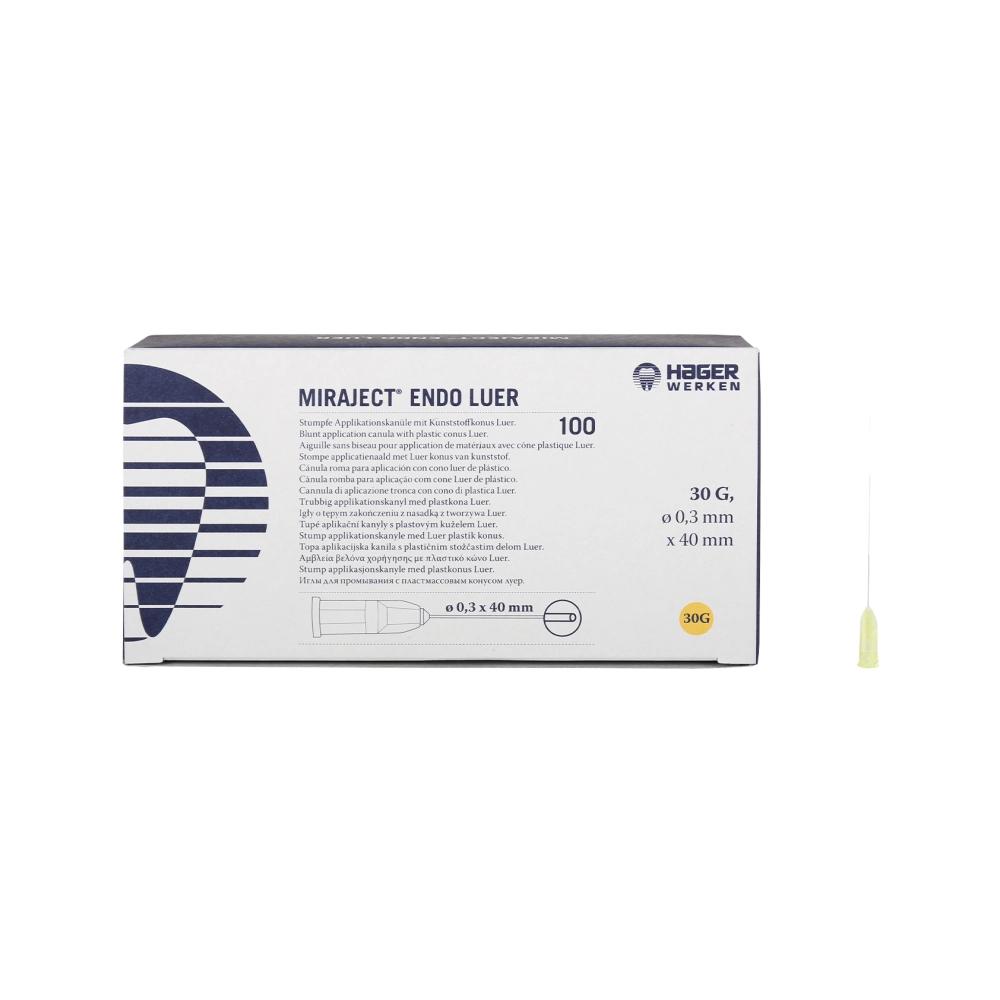 Miraject® Endo Luer spoelnaalden 30G Ø0,3x40mm (geel)