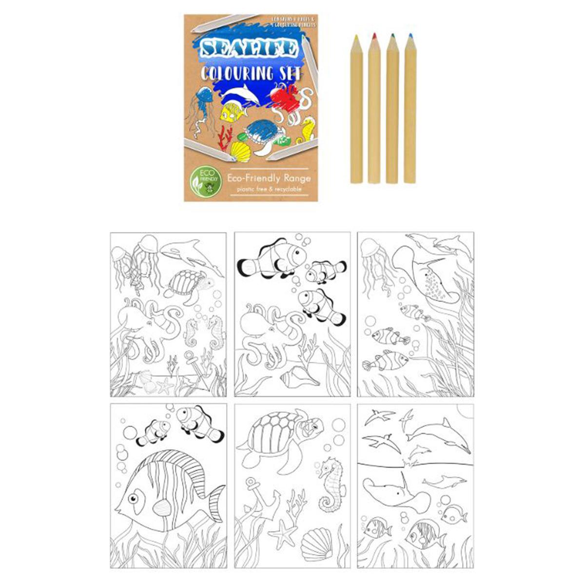 Intro Jouet set de coloriage écologique dinosaure - taille A6