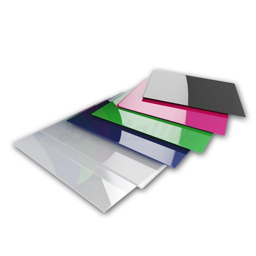 Plaque opaque PP carrée semi-rigide (5 pcs)