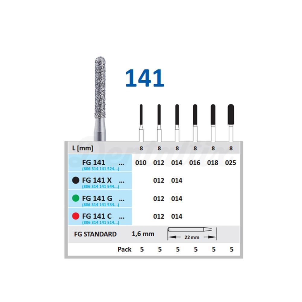 Fraise diamantée 881 pour FG cylindrique ronde HORICO (5 pcs)