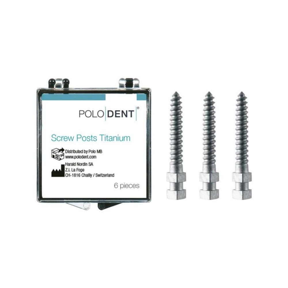 PoloDent screw posts titane L-4 6 pcs