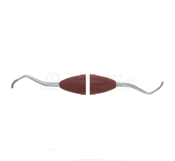 Vijl Furcas voor wortelvlakking, met gebogen en afgeronde punt