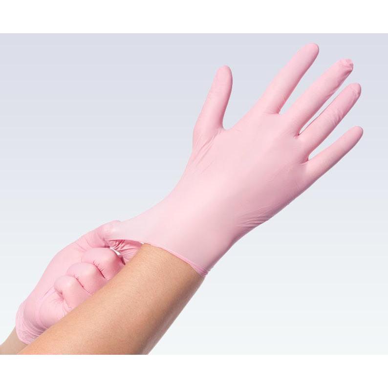 Gants nitrile Comforties Soft Premium non poudrés roses (100 pcs)