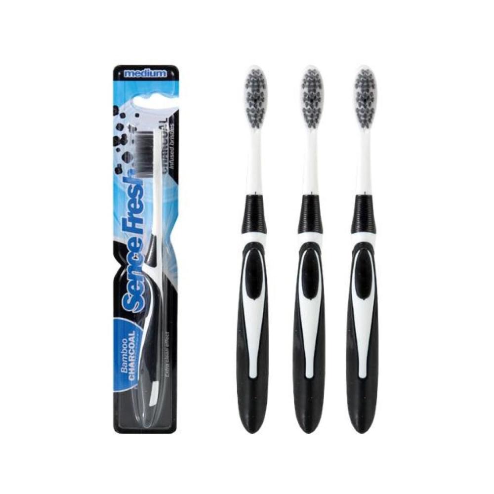 SenceFresh brosses à dents Bamboo Charcoal 12 pièces