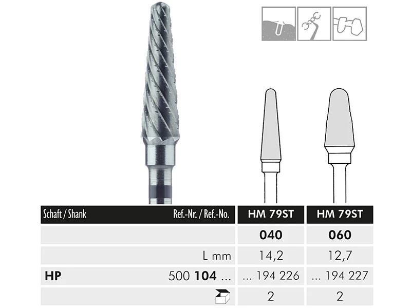 HM 79 ST HP 060 fraise en carbure de tungstène