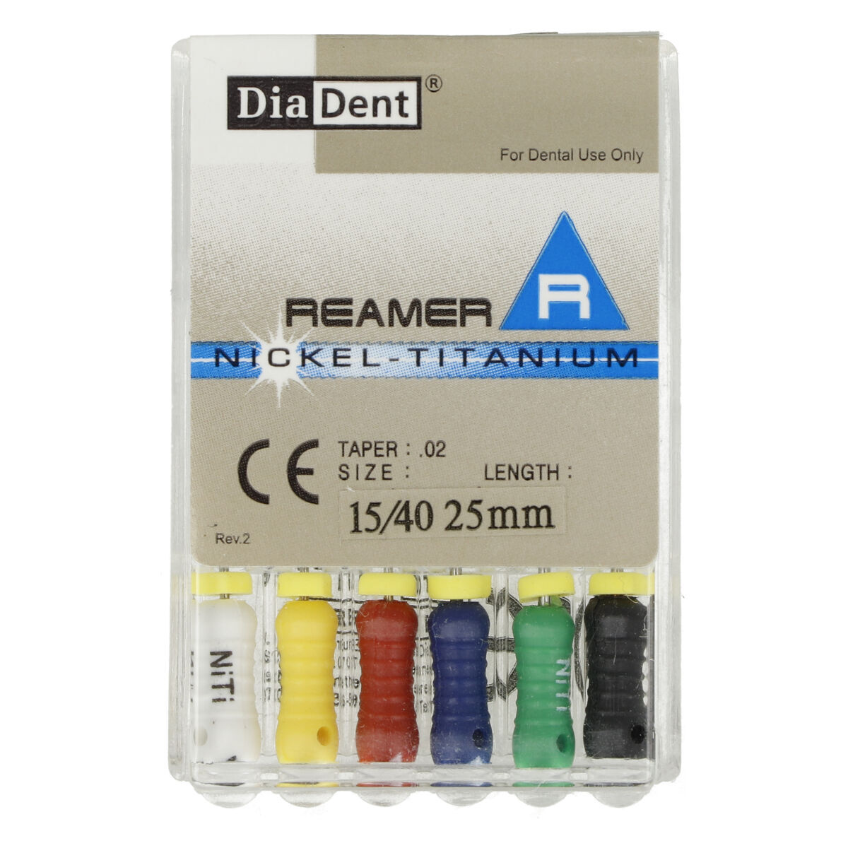 DiaDent NiTi Reamers .02 / 25mm assortiment - ISO 15-40