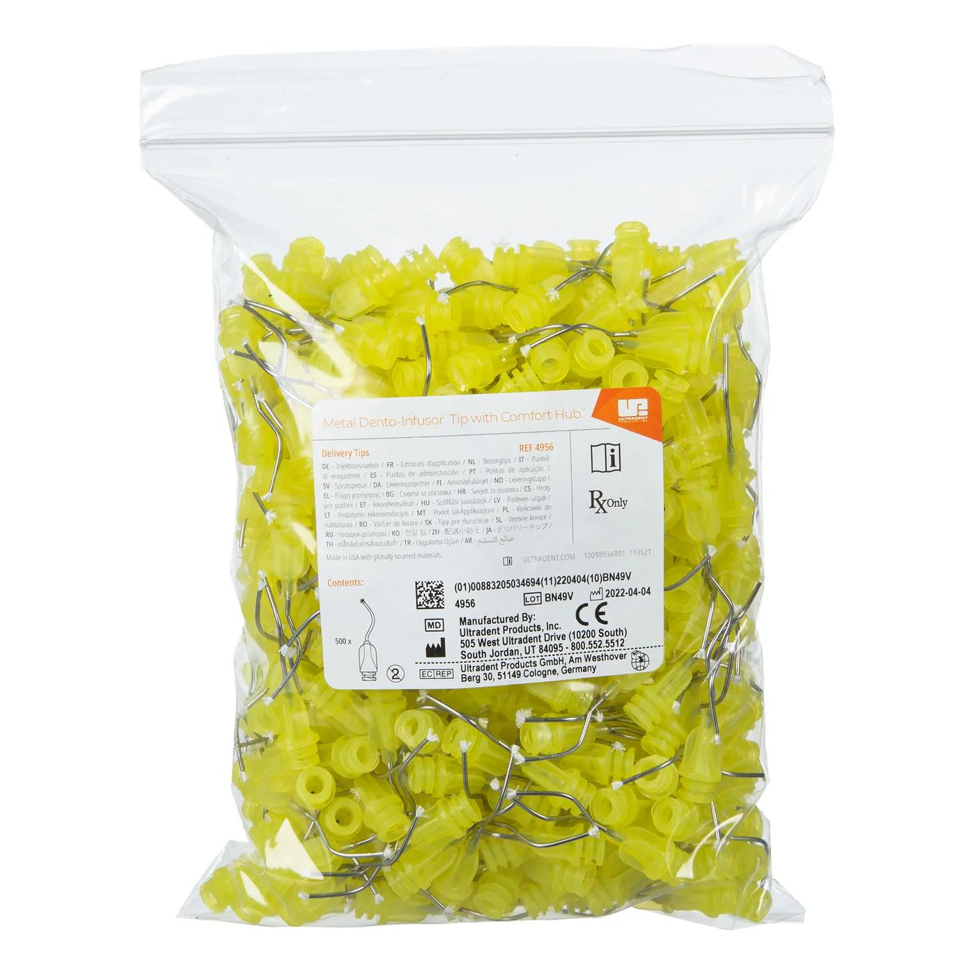Metal Dento-Infusor Tips with Comfort Hub 500