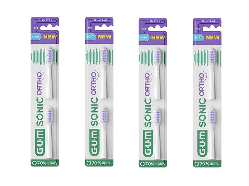 GUM® SONIC ORTHO brossettes recharge