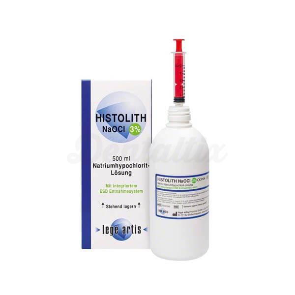 HISTOLITH NaOCl 3% Hypochlorite de sodium avec système de dosage ESD (500 ml)