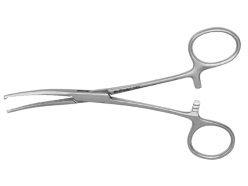 Arterieklem Kocher 1x2 gebogen 14cm