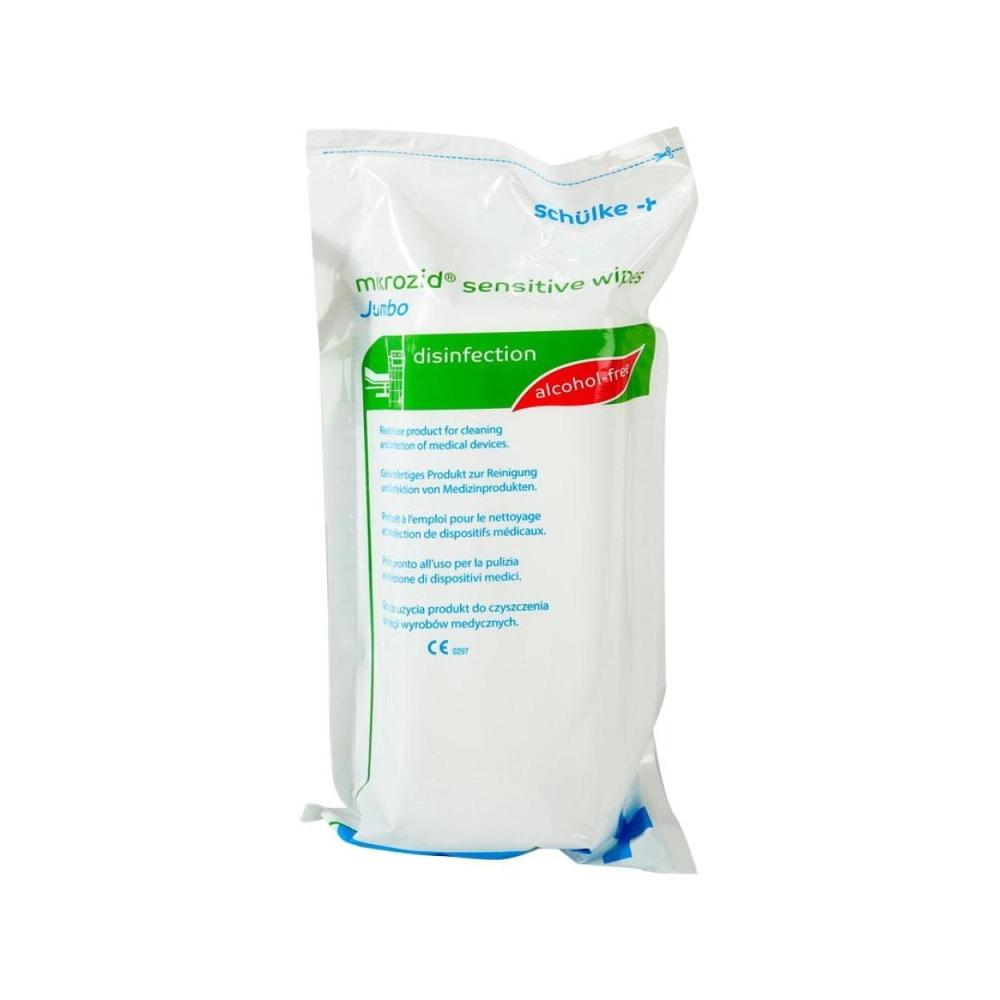 Schülke Mikrozid Sensitive sans alcool Jumbo 20x20 cm Refill 200 pcs
