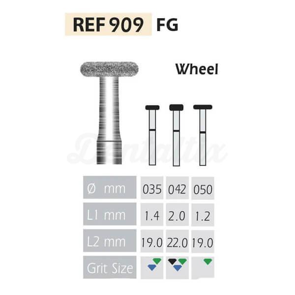 Fraise diamantée 909 FG en forme de roue BADER (5 pcs)
