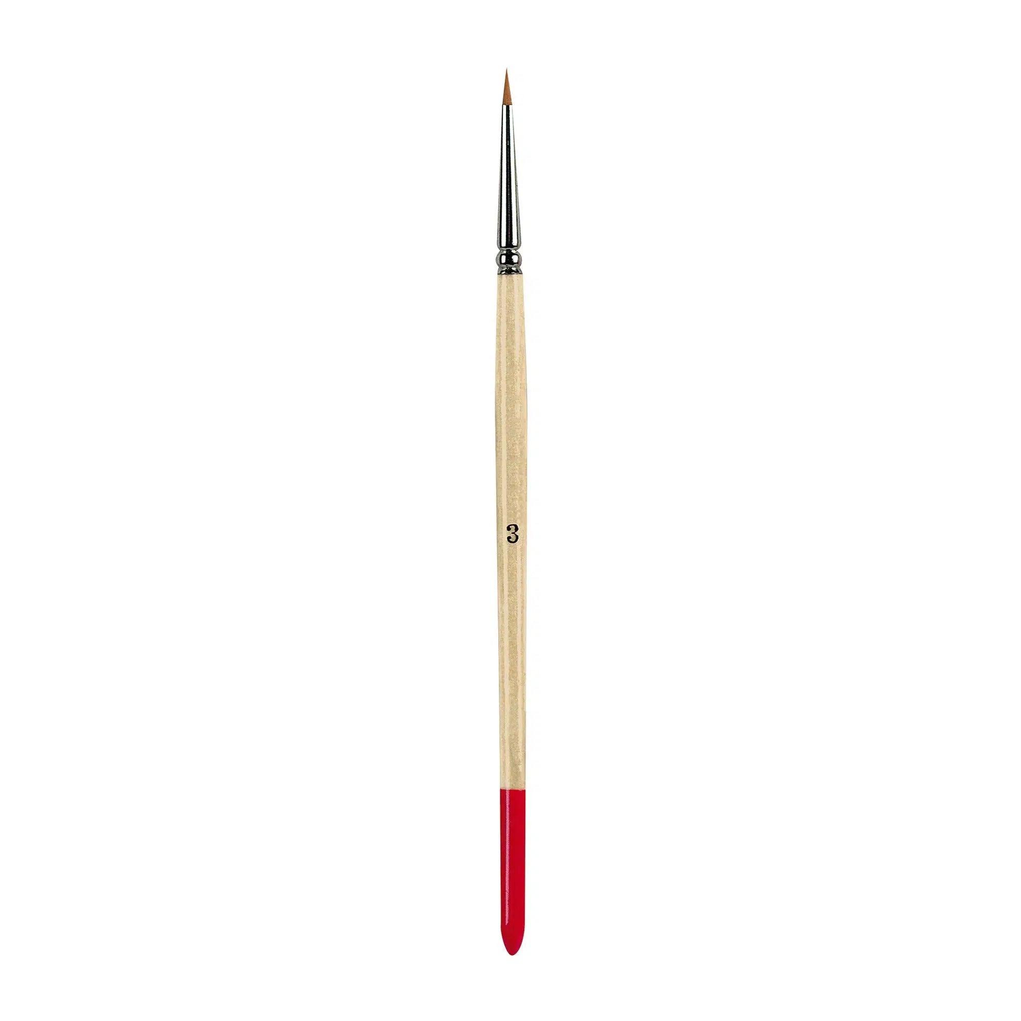 Pinceau à céramique manche en bois Asa Dental #3 rouge