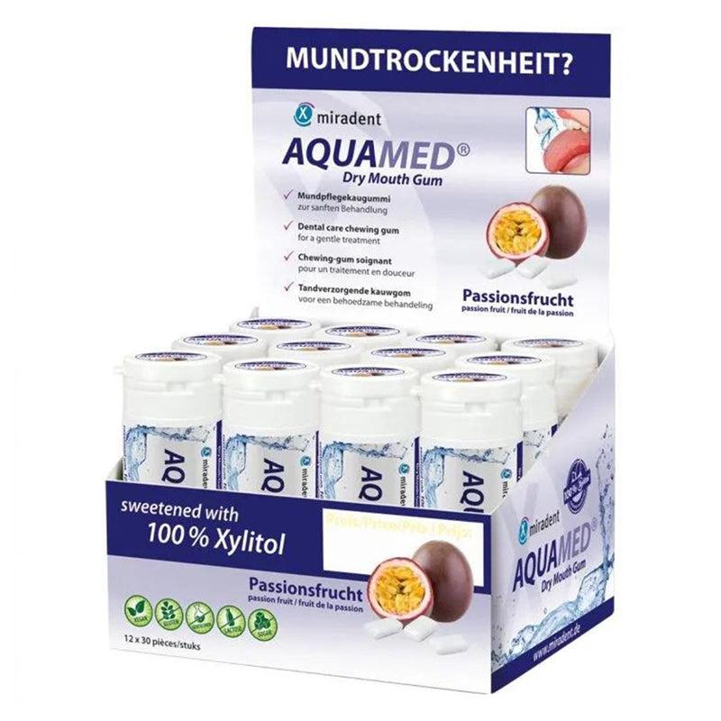 Miradent Aquamed® chewing-gum fruit de la passion (12 x 30 pcs)