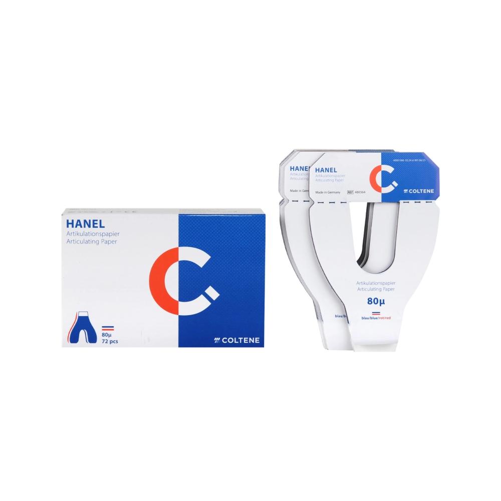 Hanel Papier à articuler 80µ feuilles double face forme fer à cheval - bleu | rouge