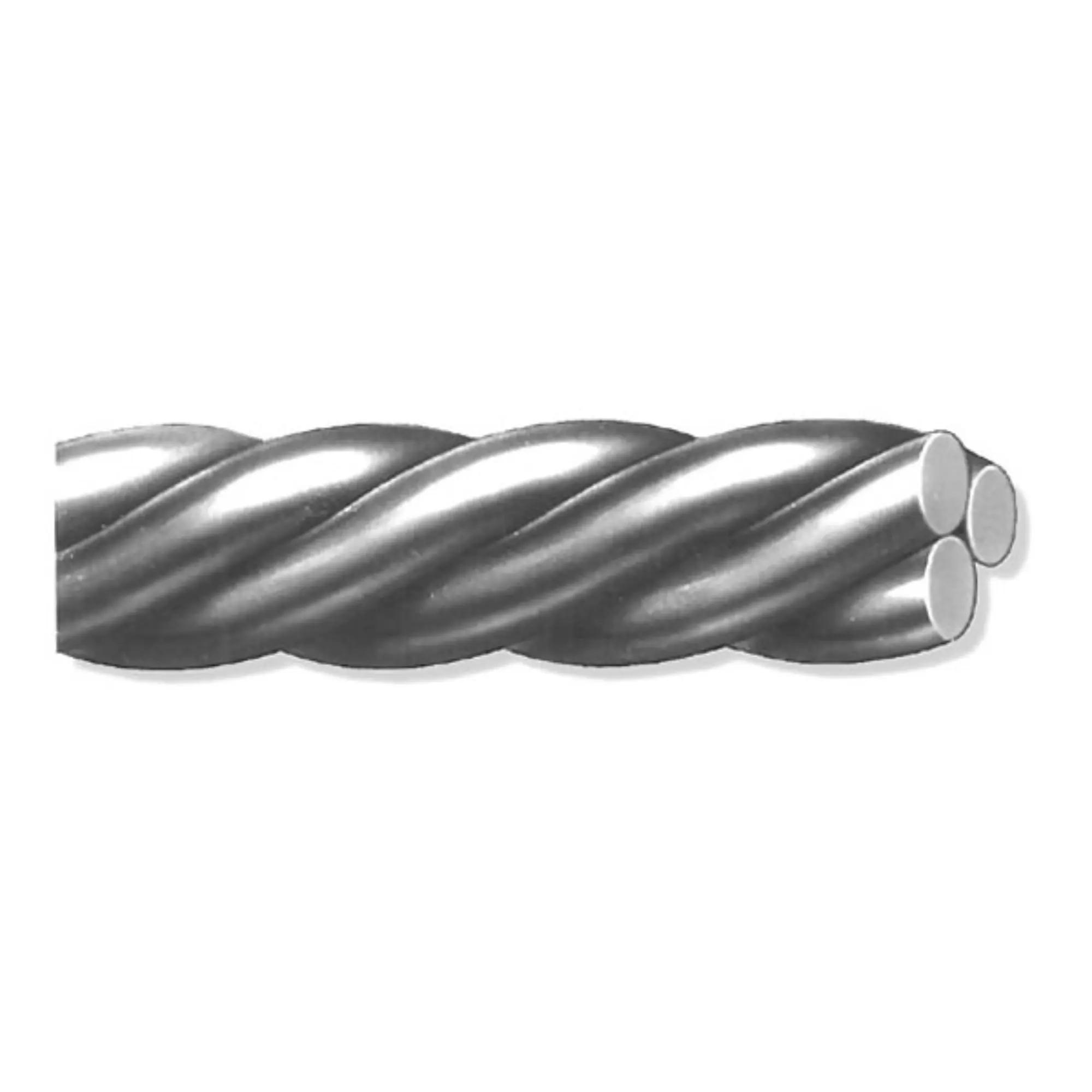 Getwiste draden TRI-FLEX™ – 3 aders TRU-CHROME Staal (10)