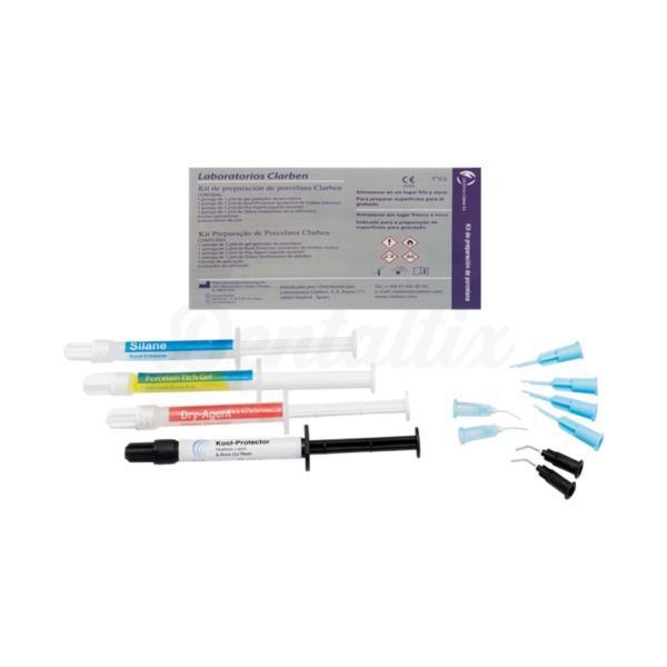 Voorbereidingskit voor porselein (4 x 1,2 ml + 8 tips)