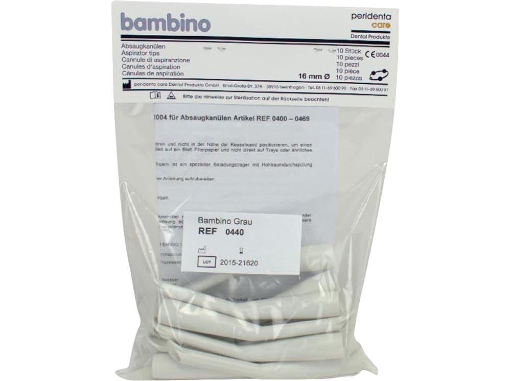 Zuigcanule Bambino grijs 10st