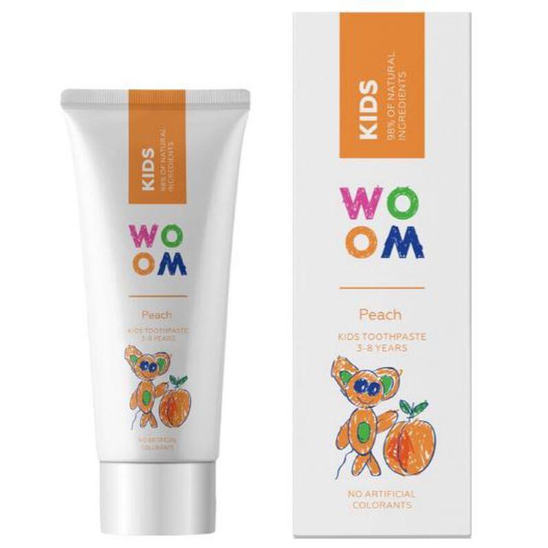 Woom dentifrice Junior Peach 3-8 ans (50 ml)