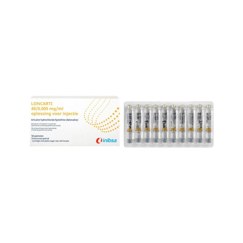 Inibsa Loncarti N jaune sans latex 4% 1 :200.000 50x 1,8 ml