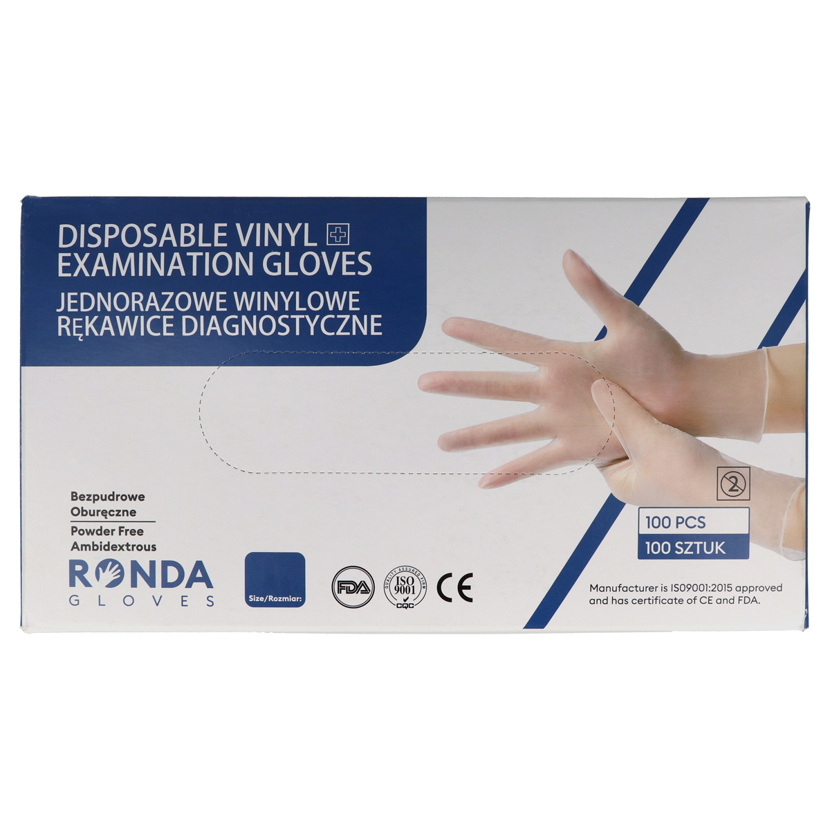 PURE Selection Gants vinyl non poudrés