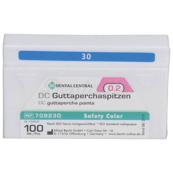 DC : Pointes de gutta-percha colorées de 28 mm (100 pcs)