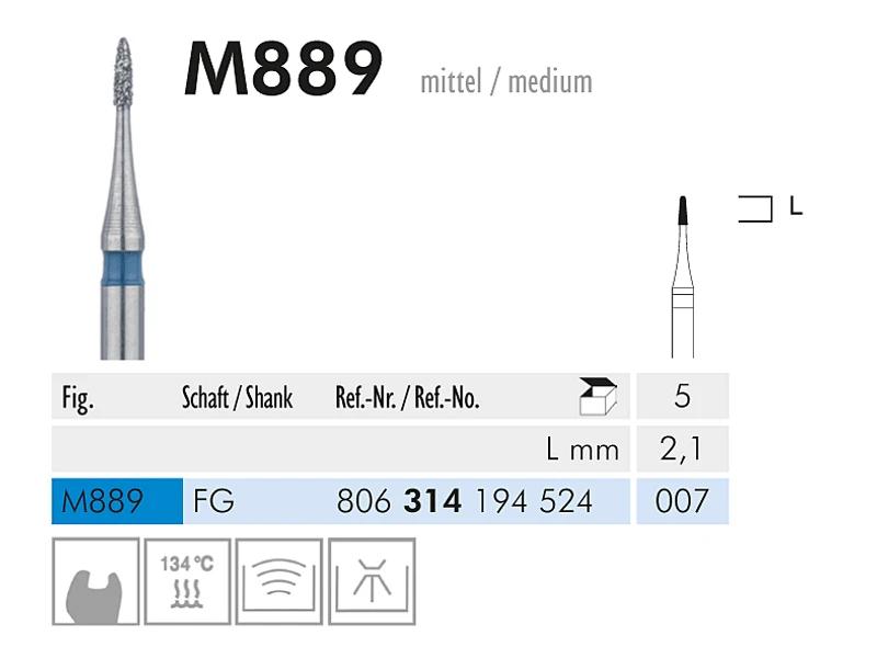 M 889 FG 007 micro instrument diamanté