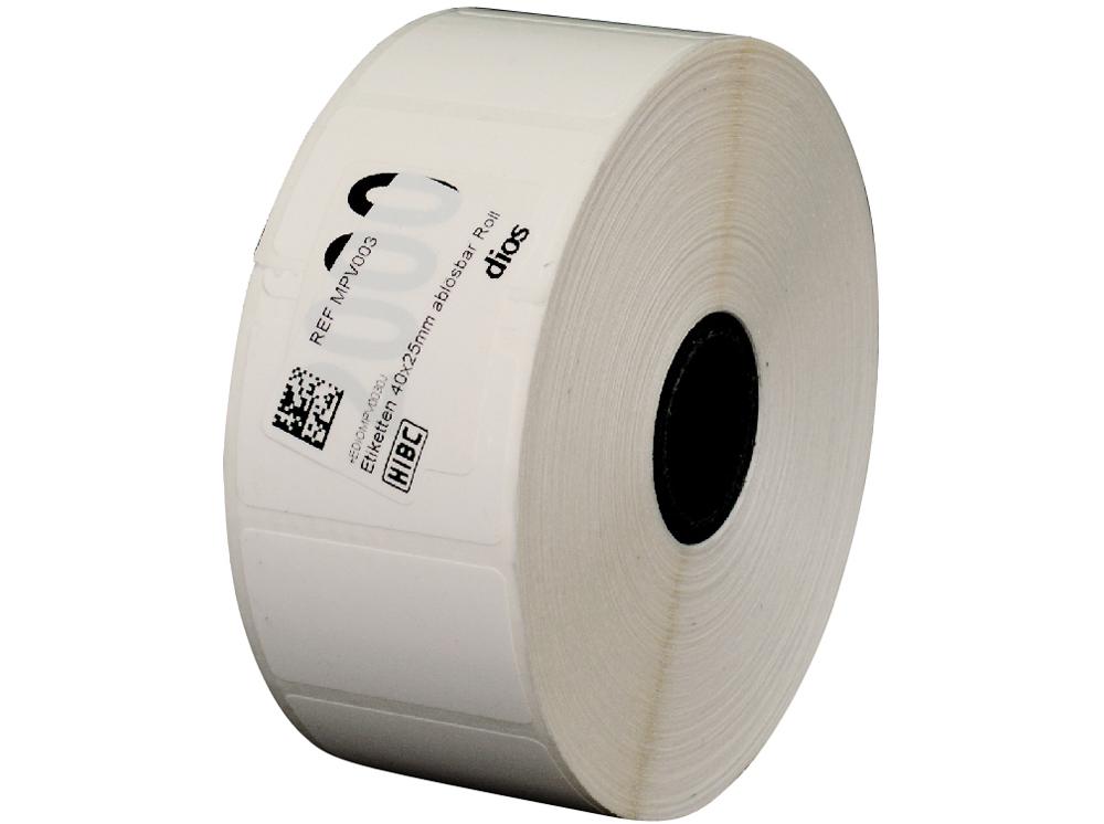 Étiquettes adhésives amovibles 40x25 2000p.