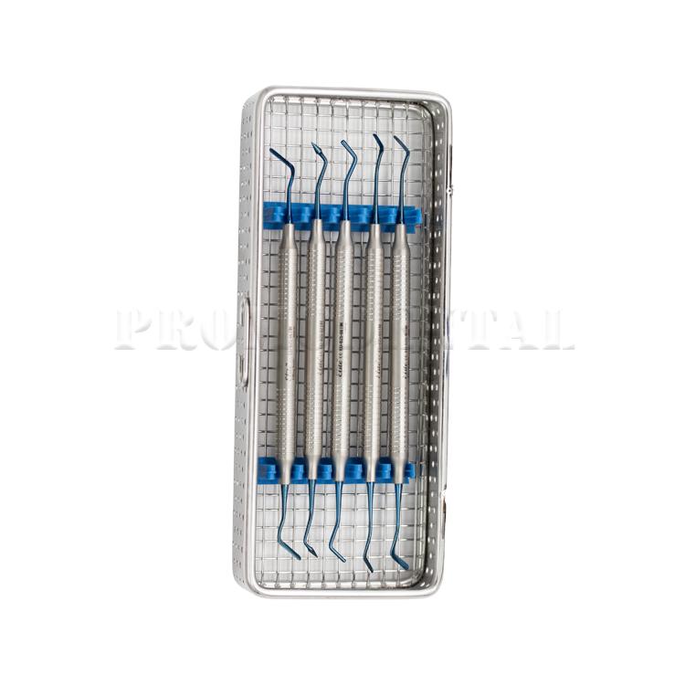 Kit d’instruments de restauration TIN bleu + cassette