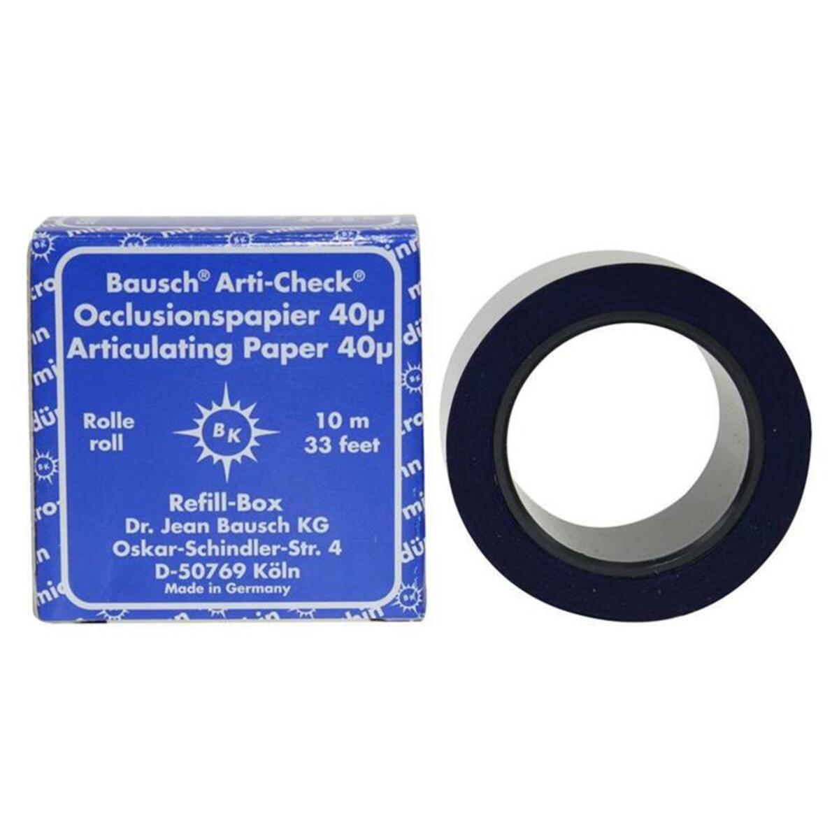 Arti-Check® papier d'occlusion 40µm rouleau micro-fin en boîte de recharge recto-verso 22mmx10m - ro