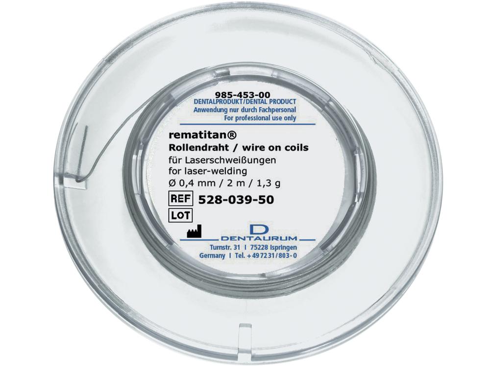 rematitan® rolstaal Ti, rond, ø 0,4 mm