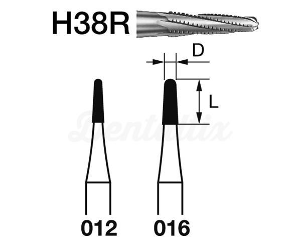 Fraise H38R.314. FG conique (5 pièces)