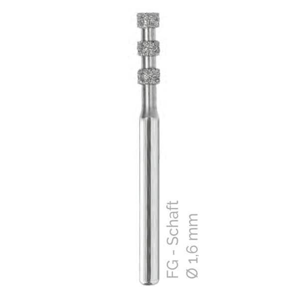 Fraises diamantées FG 834 marqueur de profondeur - ISO 018, moyen, 5 pcs