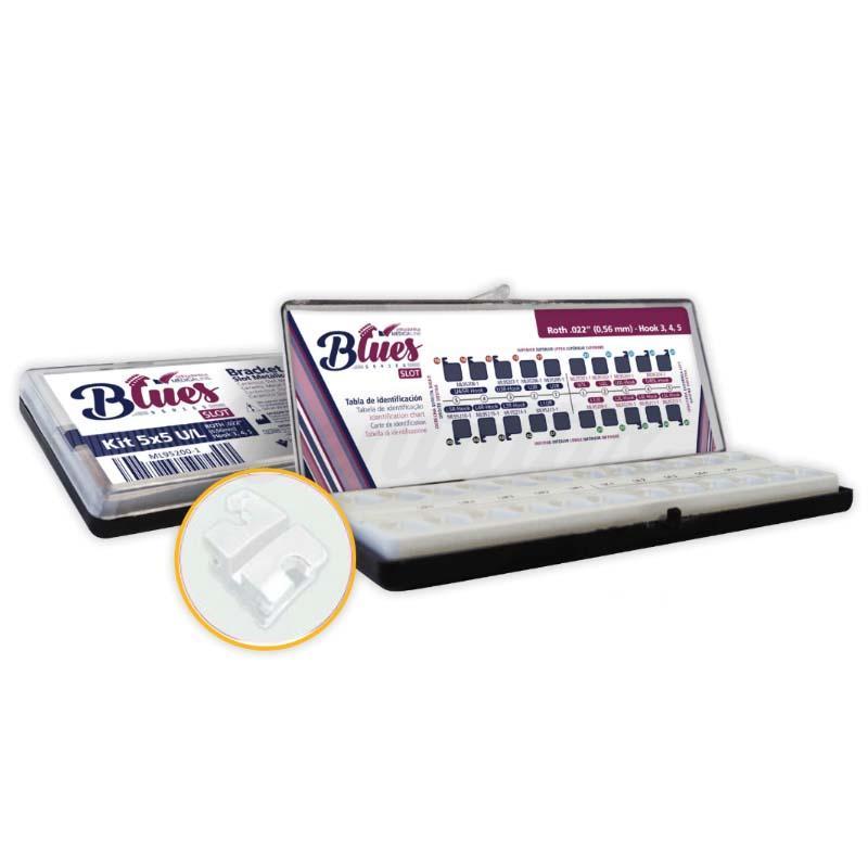 Bleus : Kit de brackets en céramique Roth 0.22 5-5 (20 pcs)