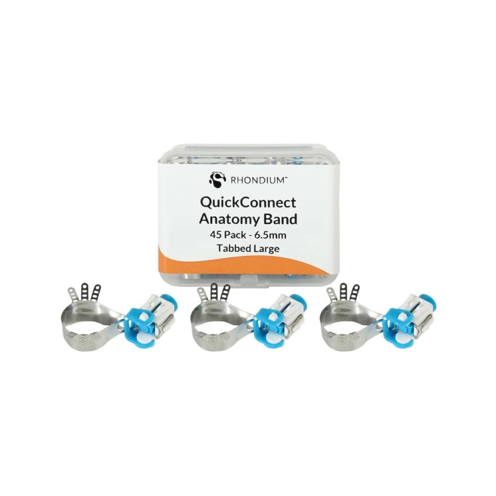 Rhondium QuickConnect Tabbed large 6,5 mm bleu 45 pcs