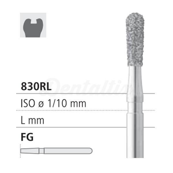 Fraise 223/6 830RL Diamantée Poire CA (6 unités)